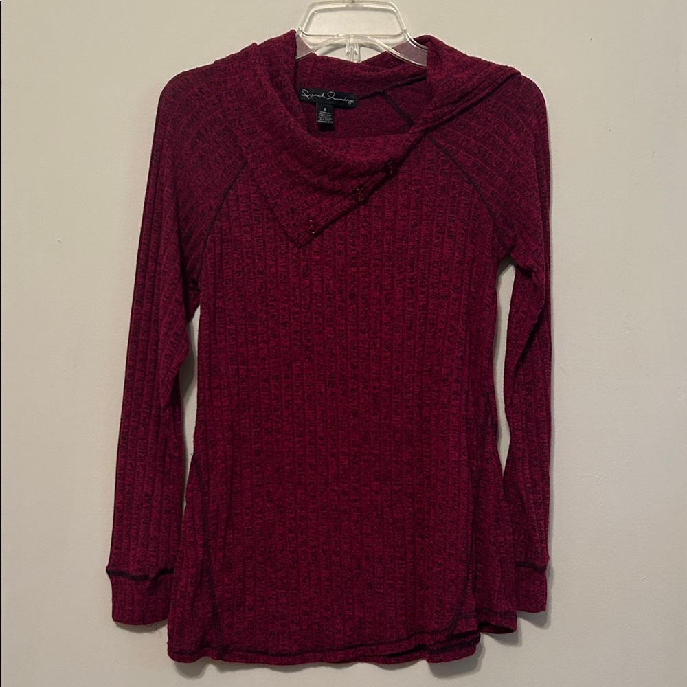 Women’s French Laundry Deep Red Cowl Neck Sweater